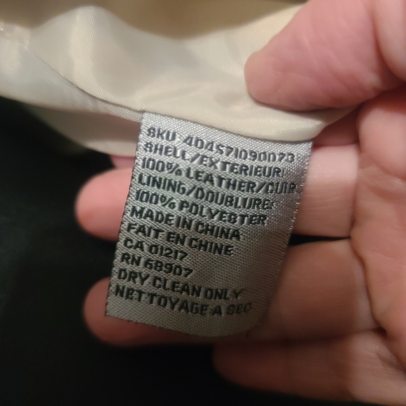 Le Chateau Off-White Leather Jacket - Picture 5 of 12